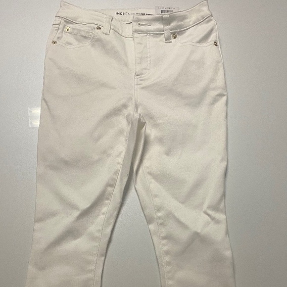 INC INTERNATIONAL CONCEPTS core denim skinny high rise new size zero 0p white - Picture 3 of 8